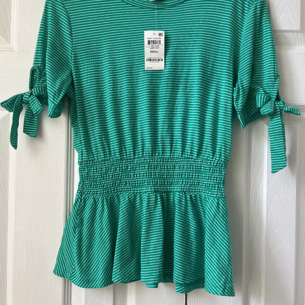 Maison Jules smocked peplum top